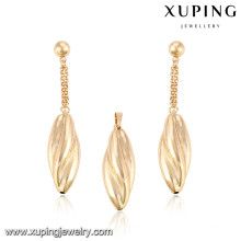 64026-Xuping Gold Jewelry Sets ,Fashion Brass Jewelry Set with 18K Gold Plated